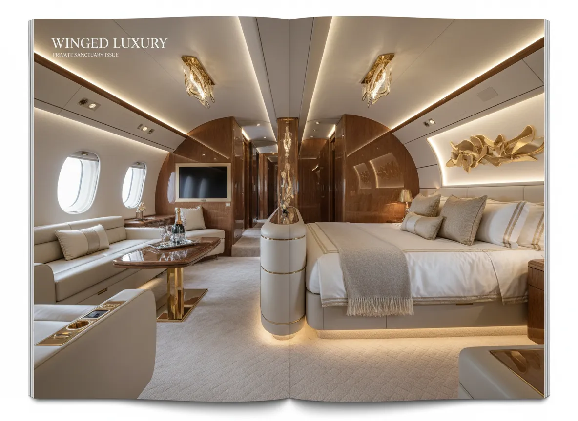 Suite VIP à bord du jet privé